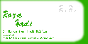 roza hadi business card